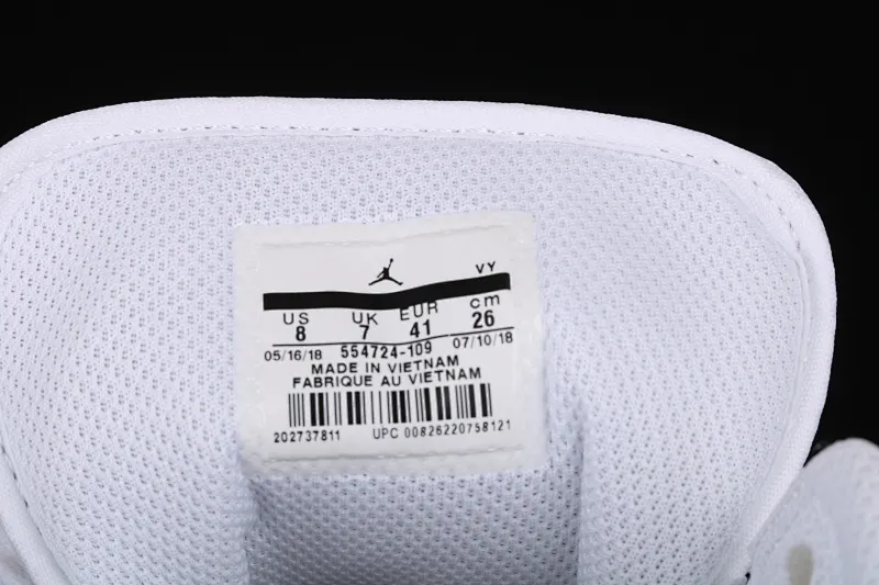 All Categories Air Jordan Jordan Series Basketball Shoes Air Jordan 1 Mid Air Jordan 1 Mid All White China Full First Layer Authentic Standard 554724-109